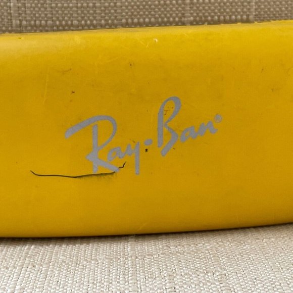 ray-ban Glasses Case Yellow Hard Case Authentic Ray-Ban - Picture 5 of 12